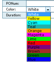 Color coded jobs possible with web based scheduler
